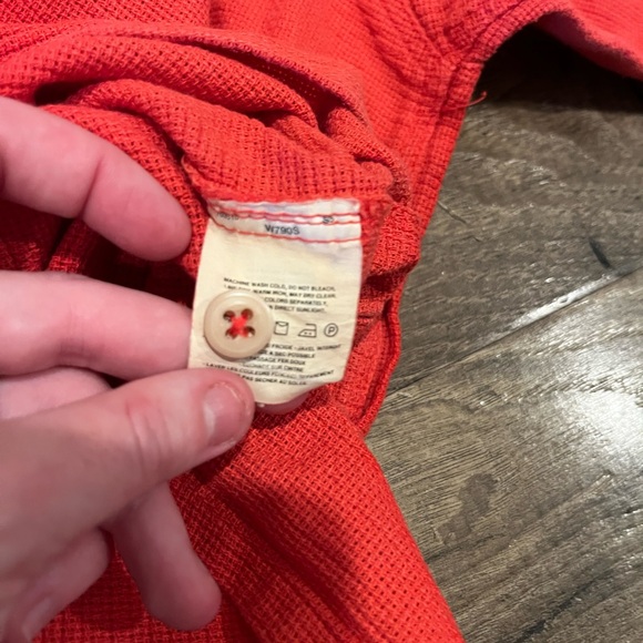 Vintage Patagonia 1990s Cotton Mesh Polo Shirt – Red, Size L (Made in Hong Kong) - Picture 4 of 6